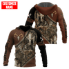 Maxcorners Deer Hunting Personalized Name 3D Over Printed Hoodie