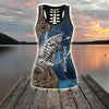 Maxcorners Bass Fishing Tattoo Blue Camo