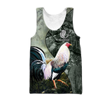 Maxcorners Rooster Unisex Deluxe Green Hoodie