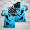 Maxcorners Scuba Diving Born To Dive USA Flag All Over Printed Shirt