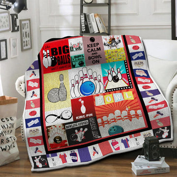 Maxcorners Bowling Keep Calm And Bowl On Blanket