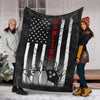 Maxcorners American Usa Flag Black Blanket