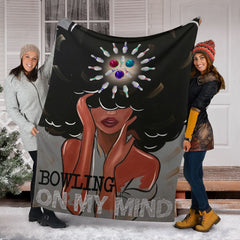 Maxcorners Bowling Black Queen On My Mind Blanket