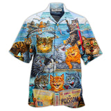 Maxcorner Cat Taught Man To Fish And Bring It To Them Hawaiian Shirt