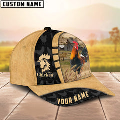 Maxcorners Custom Name Rooster Cattle Farmhouse Field Cap