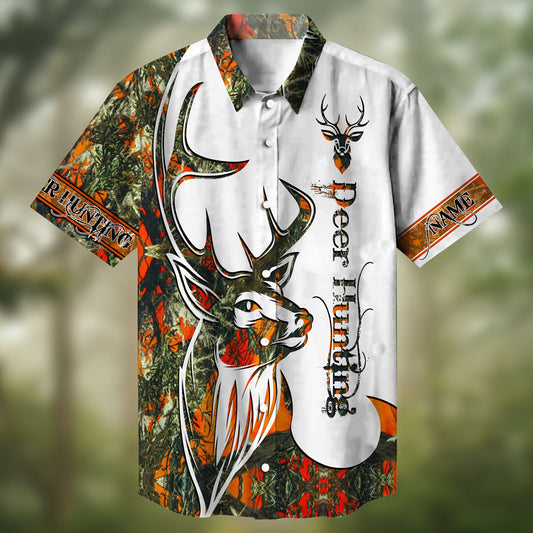 Maxcorners Deer Hunting Geometric Shape Multicolored Personalized hawaiian shirt HU0113