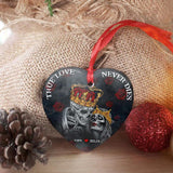 Maxcorners Personalized True Love Never Die Skull Couple Heart - Ornament