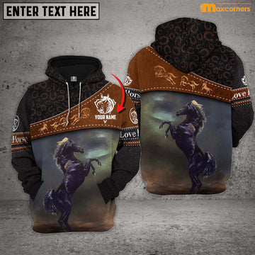 Maxcorners Personalized Horse Jumping All Over Printed Shirt
