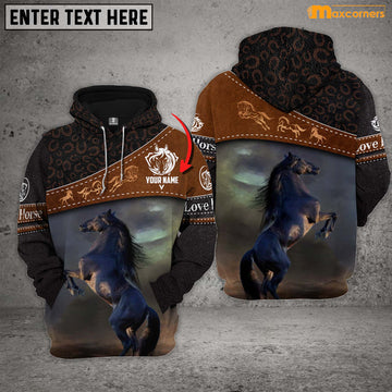 Maxcorners Personalized Relaxing Horse Collection All Over Printed Shirt