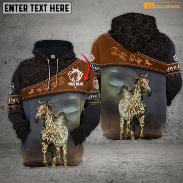 Maxcorners Personalized Brown Spots Horse Collection All Over Printed