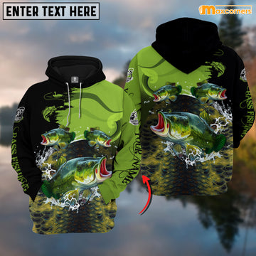 Maxcorners Personalized Three Bass Fishing T-shirt Fish1