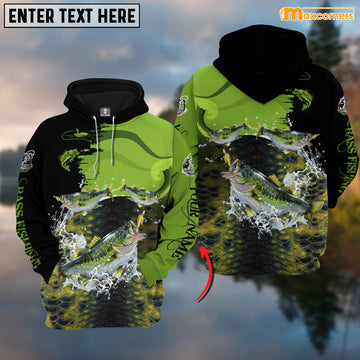 Maxcorners Personalized Three Bass Fishing T-shirt Color9