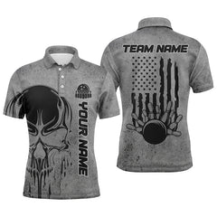 Max Corner American Flag Bowler Jersey Skull Bowling Jerseys Custom Name And Team Shirt