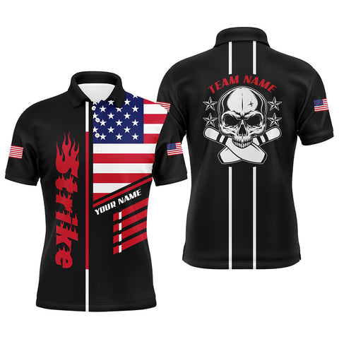 Max Corner American Flag Men Patriot Bowling Jerseys Custom Name And Team Shirt
