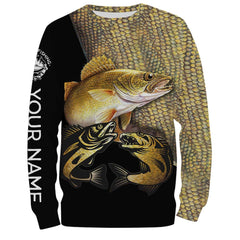 Maxcorners Walleye Fishing Customize Name 3D Shirts
