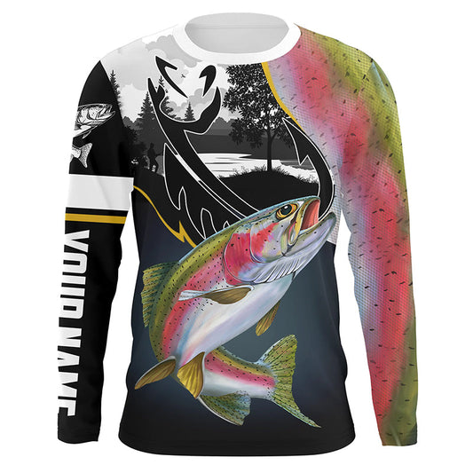 Maxcorners Rainbow Trout Fishing Customize Name All Over Printed Shirts