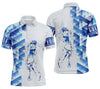 Max Corner Personalized blue camo golf polo shirts for men cool long sleeve golf shirts