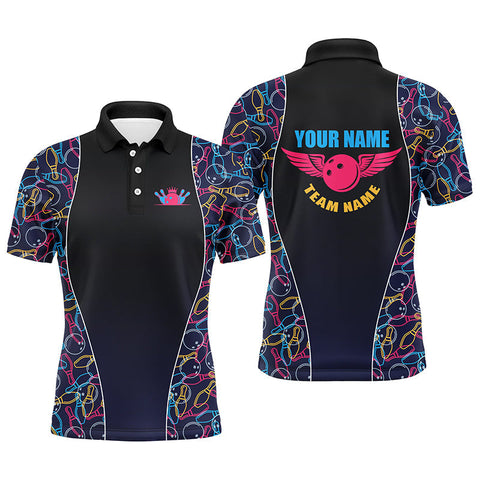 Max Corner Bowling pattern Multicolor Line Custom Name And Team Shirt