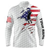 Max Corner Mens golf polo shirt American flag patriot custom name white golf balls shirts