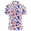 Max Corner Mens golf polo shirts USA independence day pattern custom patriot team golf polo shirts
