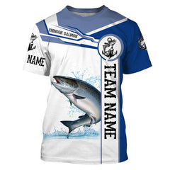 Maxcorners Chinook Salmon Fishing UV Protection Quick Dry Customize Name And Team Name Tournament Shirts