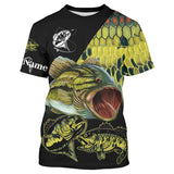 Maxcorners Personalized Fishing 3D Shirt Largemouth Bass Fishing