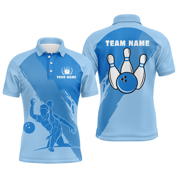 Max Corner Blue Graffity team bowling Custom Name And Team Shirt