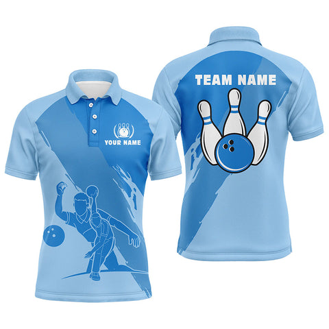 Max Corner Blue Graffity team bowling Custom Name And Team Shirt