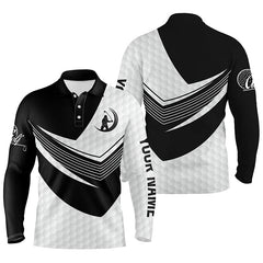 Max Corner Black and White golf balls skin custom name short sleeve, long sleeve golf polos for mens