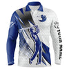 Max Corner Mens golf polo shirts custom name white and blue polo golf shirts for men