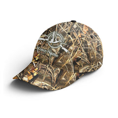 Maxcorners Custom Name Duck Hunting Waterfowl Camo Unisex Cap