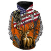 Max Corner Deer Hunting American Flag Custom name All over print shirts Gift For Hunter
