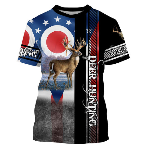 Maxcorners Ohio Deer Hunting Ohio Flag Customize Name 3D All Over Printed