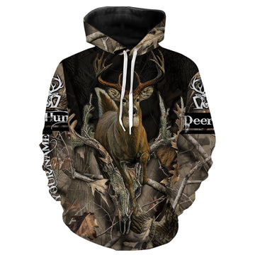 Max Corner Whitetail deer hunting Deer antlers camo Custom Name 3D full printing Shirt Gift For Hunter
