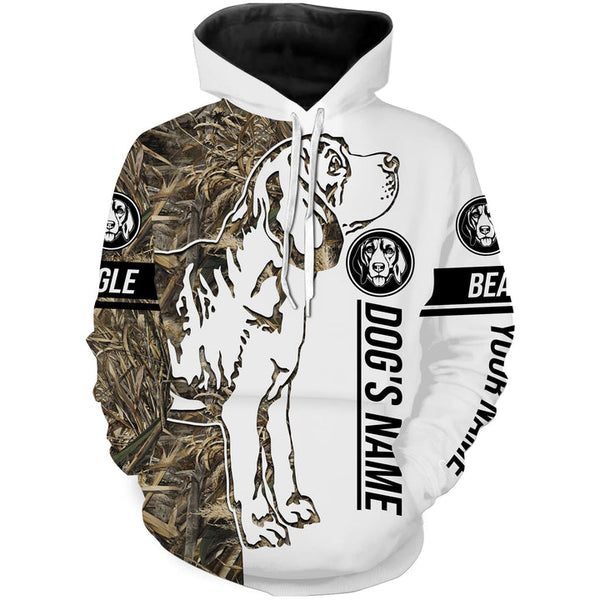 Maxcorners Beagle Tattoo Camo Customized Name Shirt