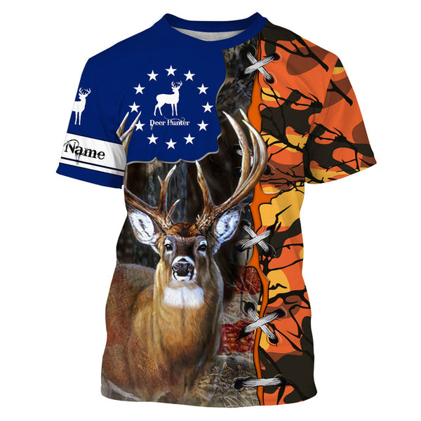 Maxcorners White-Tailed Deer Hunting Orange Tree Camo Custom Name