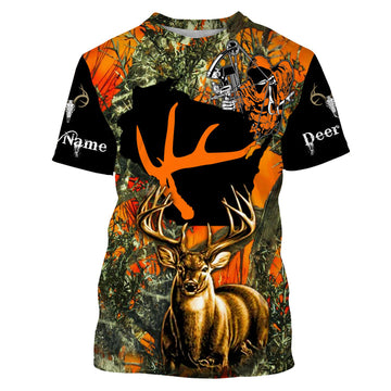 Maxcorners Wisconsin Deer Hunting Orange Camo Custom Name