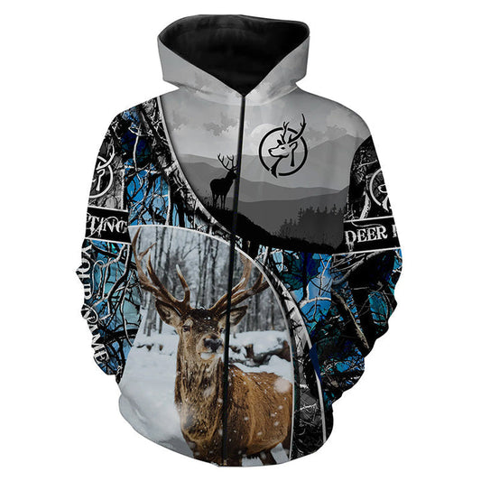 Maxcorners Deer Hunting Camo Custom Name 3D All Over Printed Shirts