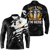 Max Corner Golf And Beer That's Why I'm Here Mens Polo Shirt Custom Beer Golf Shirts For Men