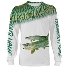 Maxcorners Musky Tournament Fishing Customize Name 3D Shirts