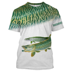 Maxcorners Musky Tournament Fishing Customize Name 3D Shirts