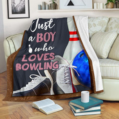 Maxcorners Just A Boy Who Loves Bowling Blanket