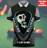 Maxcorners Billiard All Over Printed Skull With Ball 8 Personalized Unisex Shirt