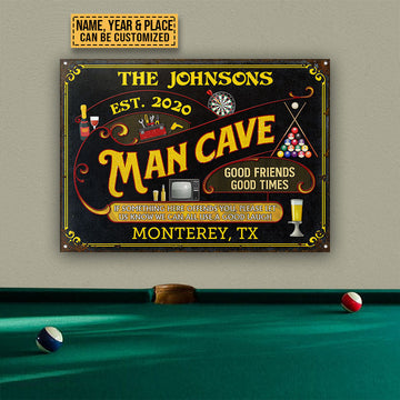Maxcorners Personalized Man Cave If Some Thing Here Offends All Printed 3D Classic Metal Sign