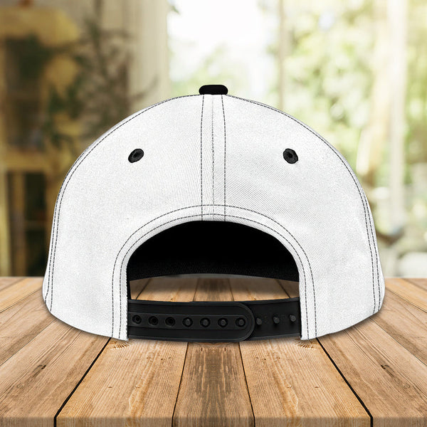 Maxcorners Black White Bowling Classic Personalized Name 3D Cap