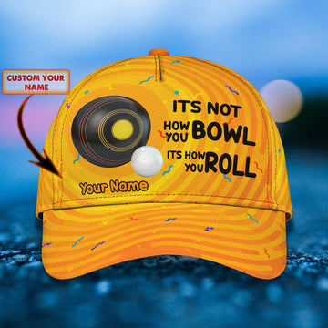 Maxcorners Its Not How You Bowl Its How You Roll Personalized Name 3D Cap