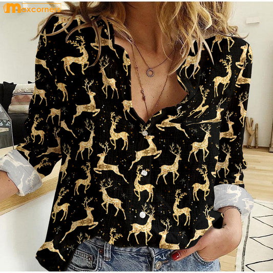 Maxcorners Deer Casual Shirt Multicolor