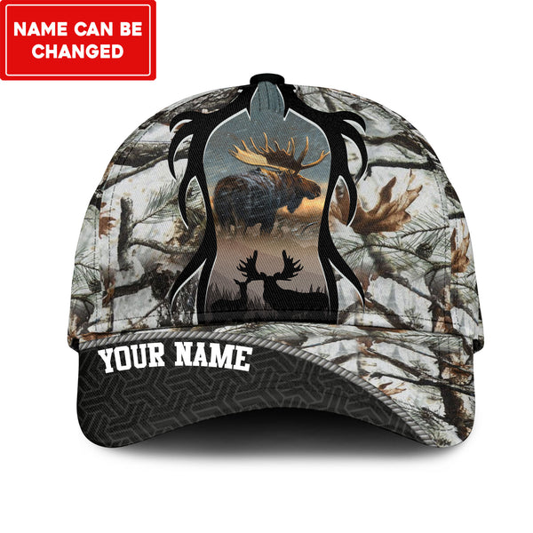 Maxcorners Moose Hunting Multicolor Personalized Cap