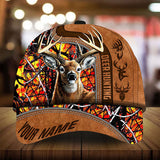 Maxcorners Premium Florapunk Black Camo Deer Hunting Personalized Hats 3D