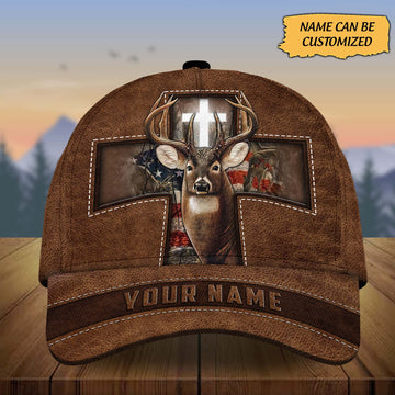Maxcorners Custom Name James Deer Hunting Premium 3D Printed Cap
